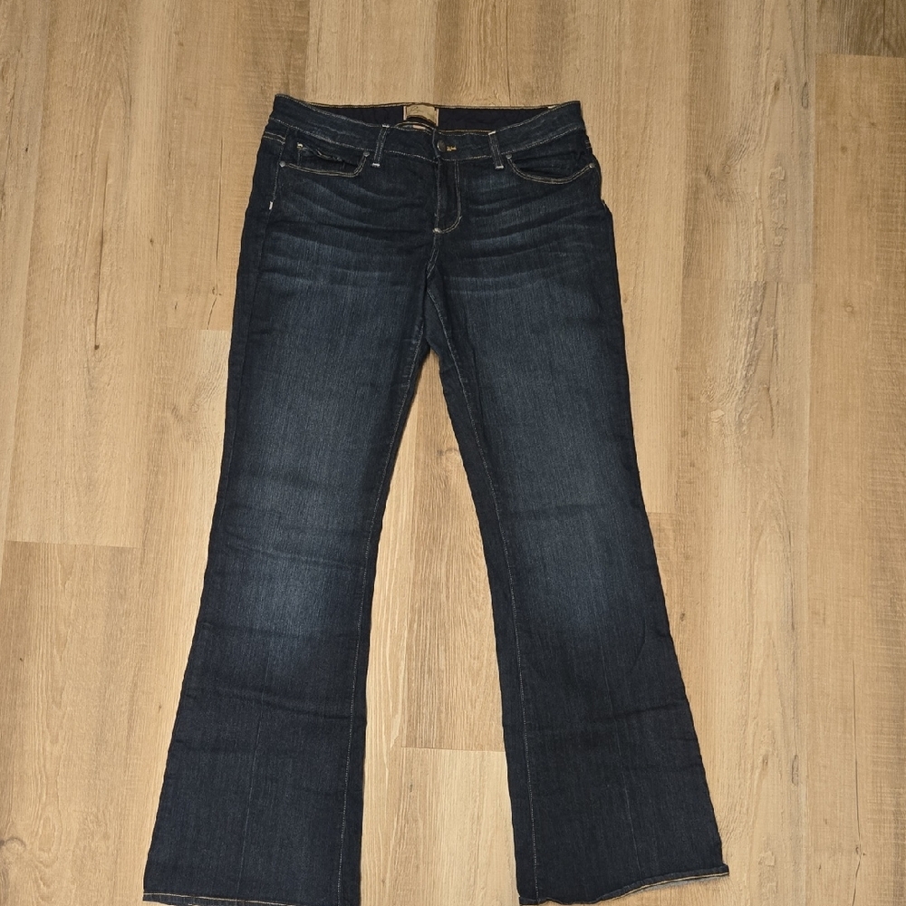 PAIGE Blue Flare Wide Leg Jeans